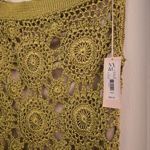 Eva Mendes for New York & Company Green Crochet Skirt